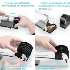 Humane musfälla, gnagarfälla, döda inte bur, för att fånga en levande mus, fällor för fångst och släpp, 2 pack