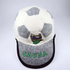 Huvudbonad för bastu i 100 % ull, filthattar av ekologisk ull i form av en fotboll, tjocklek 6 mm