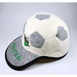 Huvudbonad för bastu i 100 % ull, filthattar av ekologisk ull i form av en fotboll, tjocklek 6 mm