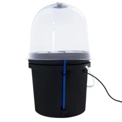 Hydroponisk klonare - Aeroponisk förökningslåda - 8 hål - 5 l - Dimteknik - Rund - PP/PVC - Svart