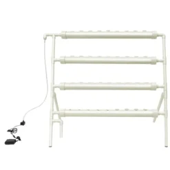 Hydroponisk Odling Kit, 36 Växtplatser, 4 Lager,Vit