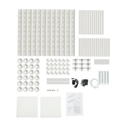 Hydroponisk Odling Kit, 3-lagers System, 108 Planteringspunkter,VIT