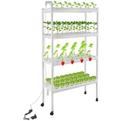 Hydroponisk odlingssats - Hydroponiskt odlingssystem - Med odlingskorgar - För hem, trädgård, kontor