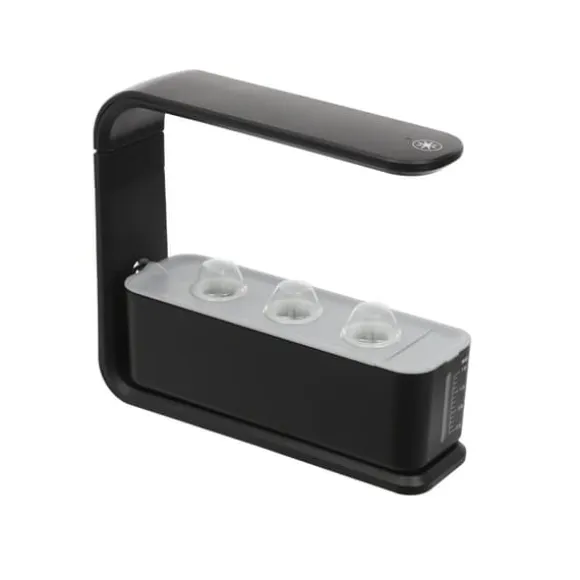 Hydroponisk planterare, energibesparande design, justerbar lamphöjd,svart