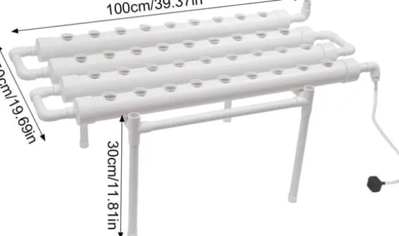 Hydroponiska förökningssystem, 4 rör, 36 planteringsplatser