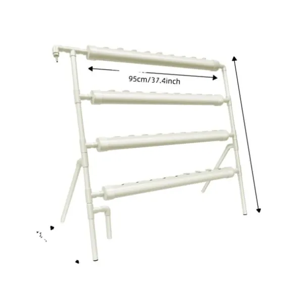 Hydroponiskt odlingskit, 36 växtplatser, vattenspump ingår,VIT