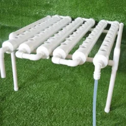 Hydroponiskt odlingskit - 1-lagersystem - 54 hål - PVC-U - Håldiameter 3,2 cm - 4/6 rör - Lila