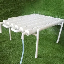 Hydroponiskt odlingskit - 1-lagersystem - 54 hål - PVC-U - Håldiameter 3,2 cm - 4/6 rör - Lila