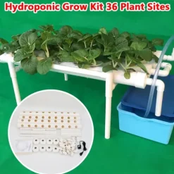 Hydroponiskt odlingskit - 1-lagersystem - 54 hål - PVC-U - Håldiameter 3,2 cm - 4/6 rör - Lila