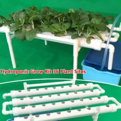 Hydroponiskt odlingskit - 1-lagersystem - 54 hål - PVC-U - Håldiameter 3,2 cm - 4/6 rör - Lila