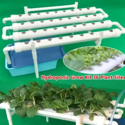 Hydroponiskt odlingskit - 1-lagersystem - 54 hål - PVC-U - Håldiameter 3,2 cm - 4/6 rör - Lila