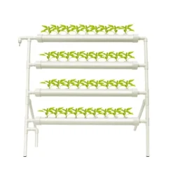 Hydroponiskt odlingskit, 36 platser, automatiskt vattensystem,VIT