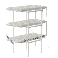 Hydroponiskt odlingskit, 3-lagerssystem, 108 planteringsplatser,VIT