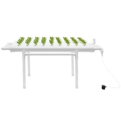 Hydroponiskt odlingssystem - NFT rörkit - 1 Lager - 36 Planteringshål - 4 Rör - PVC-U - Rör Ø6,3 cm - Hålavstånd 8 cm - Vit
