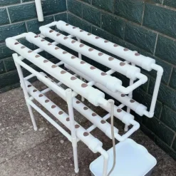 Hydroponiskt odlingssystem - Odlingssats - 72 hål - PVC - För grönsaker - Vit