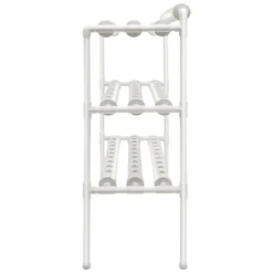 Hydroponiskt odlingssystem, 3-vånings PVC-rörsystem, 90 odlingsplatser