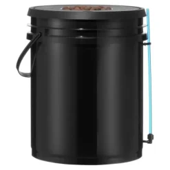 Hydroponiskt odlingssystem, Deep Water Culture 8 hinkar, 30x30x38 cm, svart, PP-material