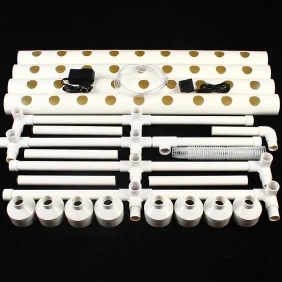 Hydroponiskt odlingssystem - Inomhus odlingskit - 36 odlingsplatser - 2 nivåer - För örter och grönsaker - Vit