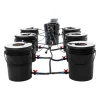 Hydroponiskt system, 7 potters växtkapacitet, hög effektivitet luftpump,svart