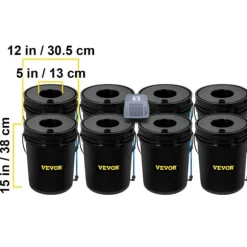 Hydroponiskt system, effektiv luftpump, komplett odlingskit,Direkt 8Pcs