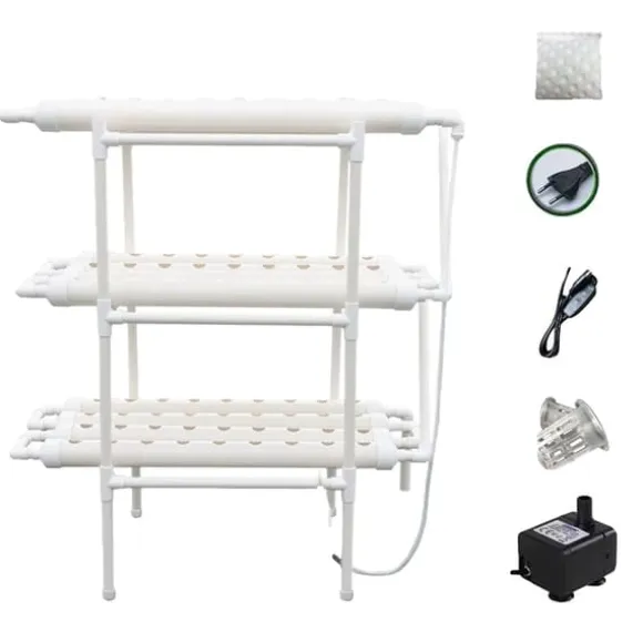 Hydroponiskt växtsystem, 108 växtplatser, platsbesparande design,VIT