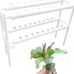 Hydroponiskt växtsystem, 36 växtkapacitet, 2-lagersdesign,VIT