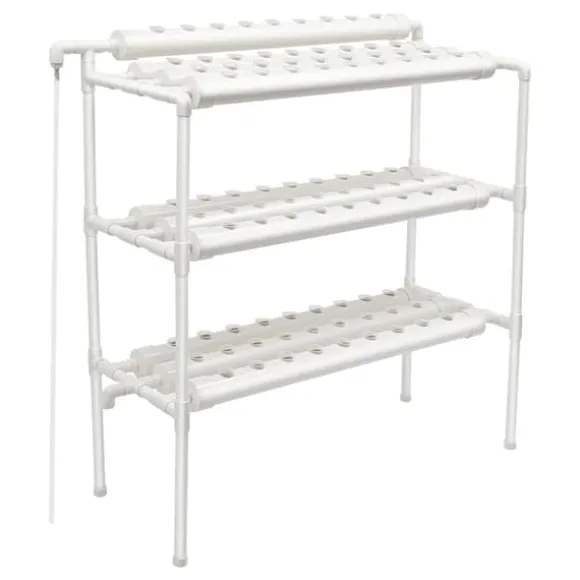 Hydroponiskt växtsystem, 90 växtplatser, hållbar PVC-konstruktion,VIT