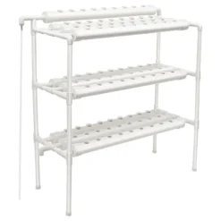 Hydroponiskt växtsystem, 90 växtplatser, hållbar PVC-konstruktion,VIT
