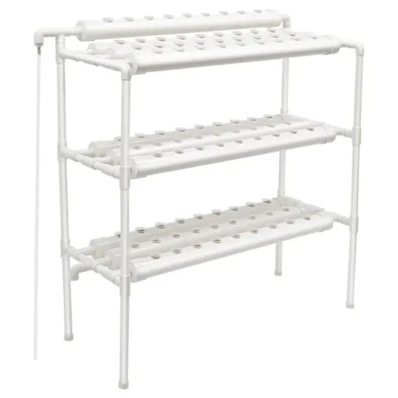 Hydroponiskt växtsystem, 90 växtplatser, hållbar PVC-konstruktion,VIT
