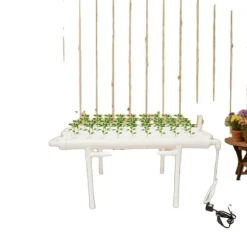 Hydroponiskt växtsystem, 36 växtplatser, vertikalt trädgårdskit,VIT