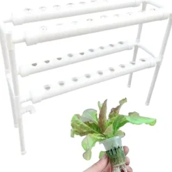 Hydroponiskt växtsystem, 36 växtplatser, 2 lager,VIT