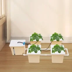 Hydroponiskt växtsystem, 5-bucket setup, kompletta tillbehör inkluderade,VIT