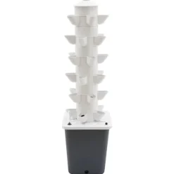 Hydroponiskt växtsystem, inomhusbruk, 6-nivåsystem,Ljusgrå