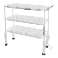 Hydroponiskt växtsystem, vertikal planterare, automatisk timer,VIT