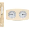 2-i-1 Bastutermometer & hygrometer med sandur i massiv furu | Färg: Naturlig | Storlek: 15 min