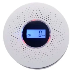 2-i-1 brand- och kolmonoxiddetektor för hemmet – LCD-skärm och ljudlarm, batteridriven med hög känslighet