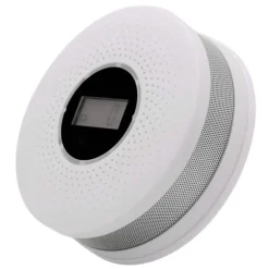 2-i-1 brand- och kolmonoxiddetektor för hemmet – LCD-skärm och ljudlarm, batteridriven med hög känslighet