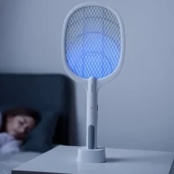 2-i-1 Uppladdningsbart Insektsdödande Racket med UV-ljus Elecfly InnovaGoods