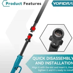 3in1 Electric High Branch Saw with 2 Batteries 20000RPM Cordless Telescoping High Pruning Shear Garden Power Tool