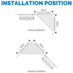 INF WiFi Brandvarnare, 3-års batteri Brandlarm med LED-indikator Vit 0