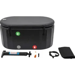 Inflatable Cold Plunge Tub, Portable, Freestanding, Insulated Lid,svart