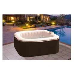 Inflatable Spa Sunspa Fyrkantig Svart 4 personer (155 x 155 x 65 cm)