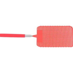 Infällbar Plast Flugsmälla Myggracket med Rostfri Stång för Hemmakontor Röd