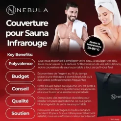 Infraröd bastukåpa Nebula 500W | Bärbar, Vattentät, Avkoppling