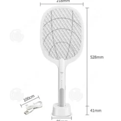 INN Elektrisk myggdödare, myggdödare, två-i-ett uppladdningsbar elektrisk stötdödare för hushåll