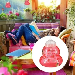 INN getingfälla 2 st asiatisk bålgetingfälla Avtagbar och återanvändbar bålgetingfälla utan bete Hängande fruktfällor Röd