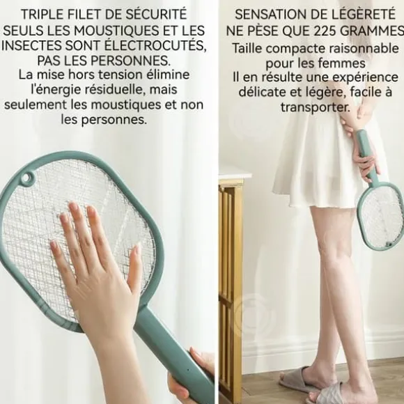 INN Myggfälla 450 mAh uppladdningsbar via USB 3 lägen för inomhus- och utomhusbruk Grön