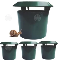 INN snigelfälla 9x11,5 cm 4 stycken plastsnäckfångare Ölsnäckfångare för att fånga sniglar och eskargo