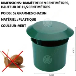 INN snigelfälla 9x11,5 cm 4 stycken plastsnäckfångare Ölsnäckfångare för att fånga sniglar och eskargo