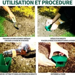 INN snigelfälla 13x10,5 cm 4 stycken snigelfångare i plast Ölsnäckfångare för att fånga sniglar och sniglar